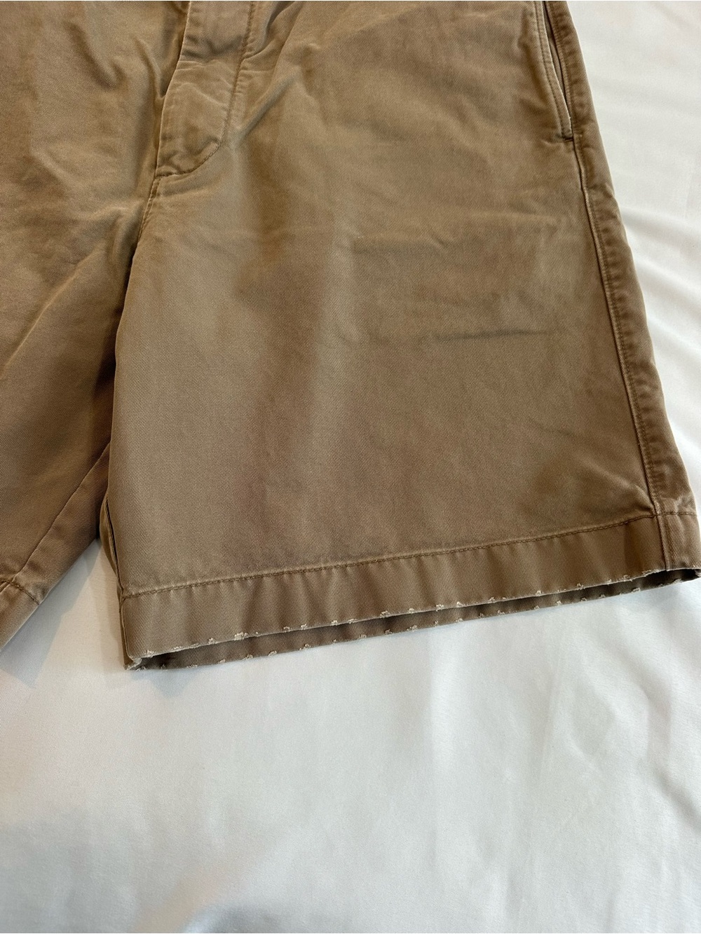 J. Crew Men's Khaki Cotton Chino Shorts - Picture 3 of 6